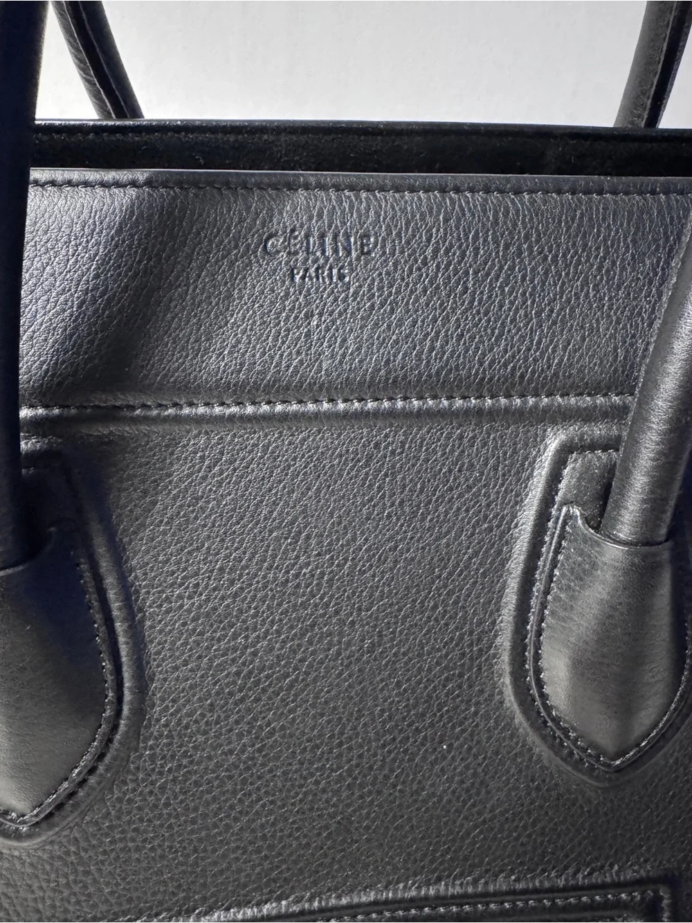 CELINE LUGGAGE MEDIUM TOTE BAG BLACK AUTHENTIC 2017